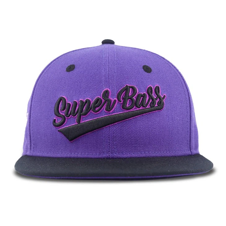 Purple And Black Color Scheme Fitted Cap