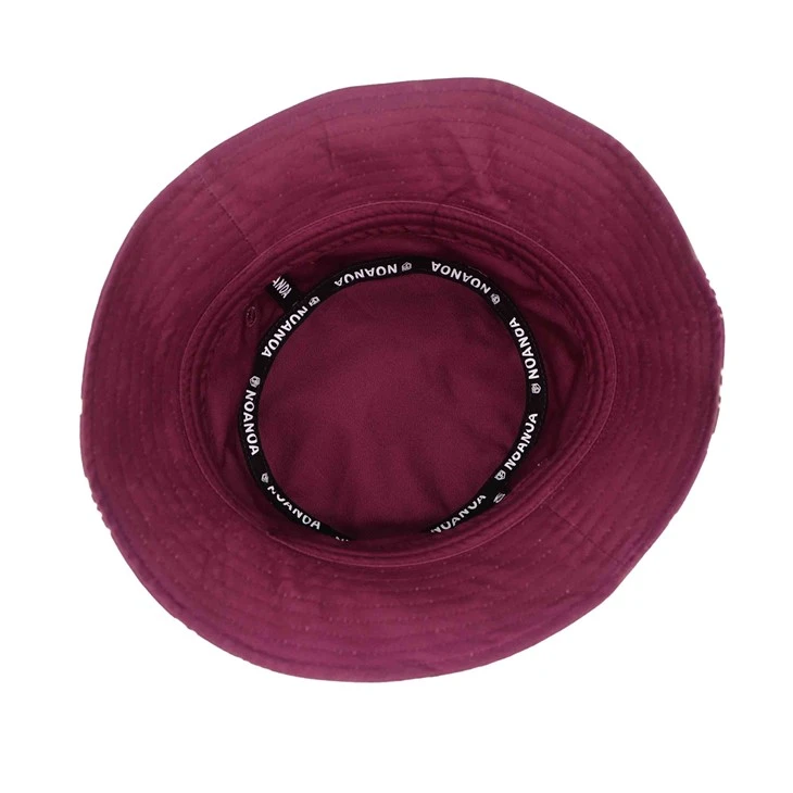 Purplish Red Branded Printed Bucket Hat